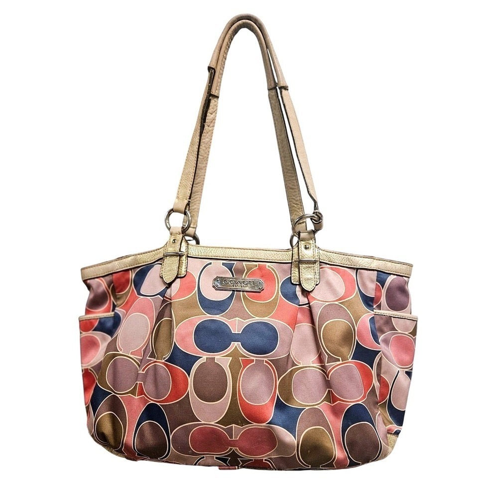 Coach Bundle Signature Tote + Leather Baguette + Wristlets Y2K Set - Picture 7 of 11